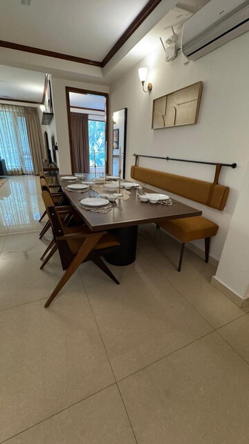 Dining area in 3 BHK Apartment at Malcha Marg – for Rent
