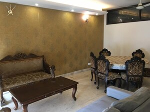 Living Room in 3 BHK Apartment at East Of Kailash – for Rent