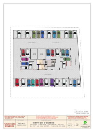 Floor Plan in 3 BHK Apartment at Hitech Cosmos, Kharghar – for Sale