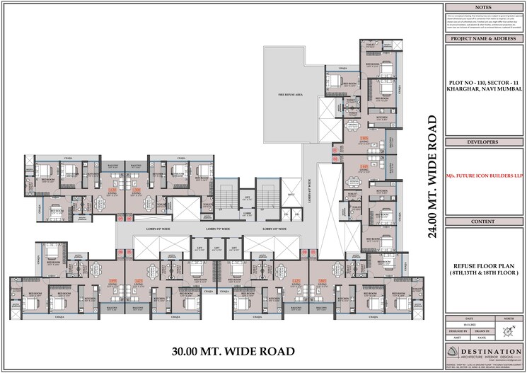 Floor Plan, hitech-crystal-corner 2 Bedroom 1450 Sq.Ft. Apartment In Kharghar Sector 11 Navi Mumbai 9427068