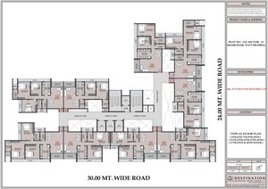 Floor Plan in 3 BHK Apartment at Hitech Crystal Corner, Kharghar Sector 11 – for Sale