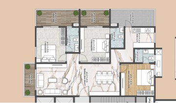 Floor Plan in 3 BHK Apartment at Padmarao Nagar – for Sale