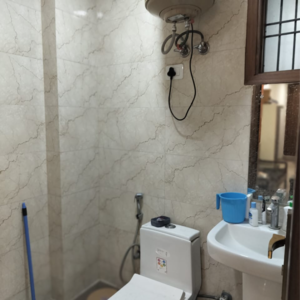 Bathroom in 1 RK Builder Floor at Malviya Nagar – for Rent