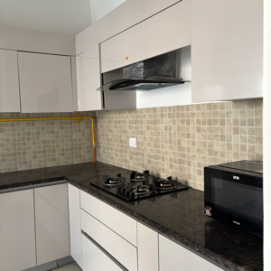 Kitchen in 3 BHK Apartment at Godrej Woods, Sector 43 – for Rent