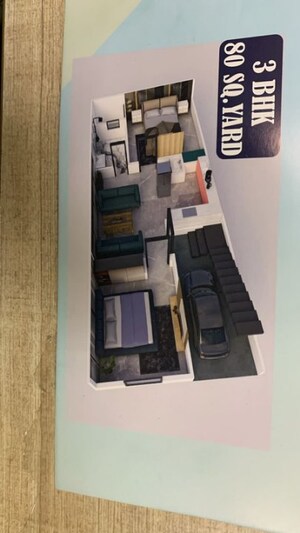 Staircase in 3 BHK Villa at Dhoom Manikpur – for Sale