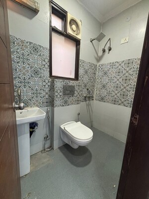 Bathroom in 3 BHK Builder Floor at Chattarpur – for Rent