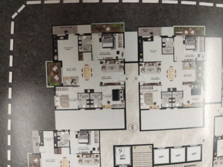 Floor Plan, vian-mrida 3 Bedroom 1740 Sq.Ft. Apartment In Kollur Hyderabad 9428519