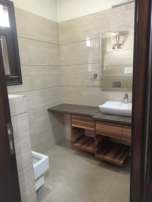 Bathroom in 3 BHK Builder Floor at Swasthya Vihar – for Rent