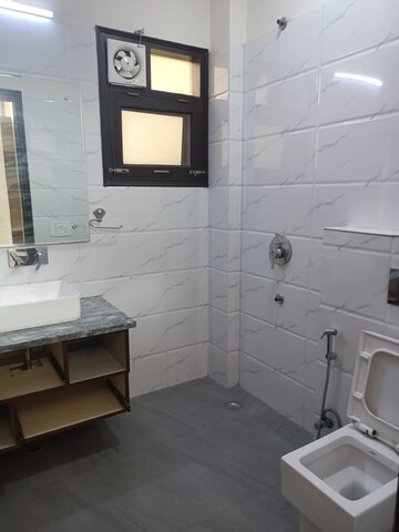 Bathroom in 3 BHK Builder Floor at Swasthya Vihar – for Rent