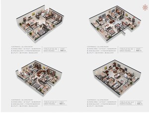 Master Plan in 2 BHK Apartment at Technopolis Solitaire Unity, Hafeezpet – for Sale