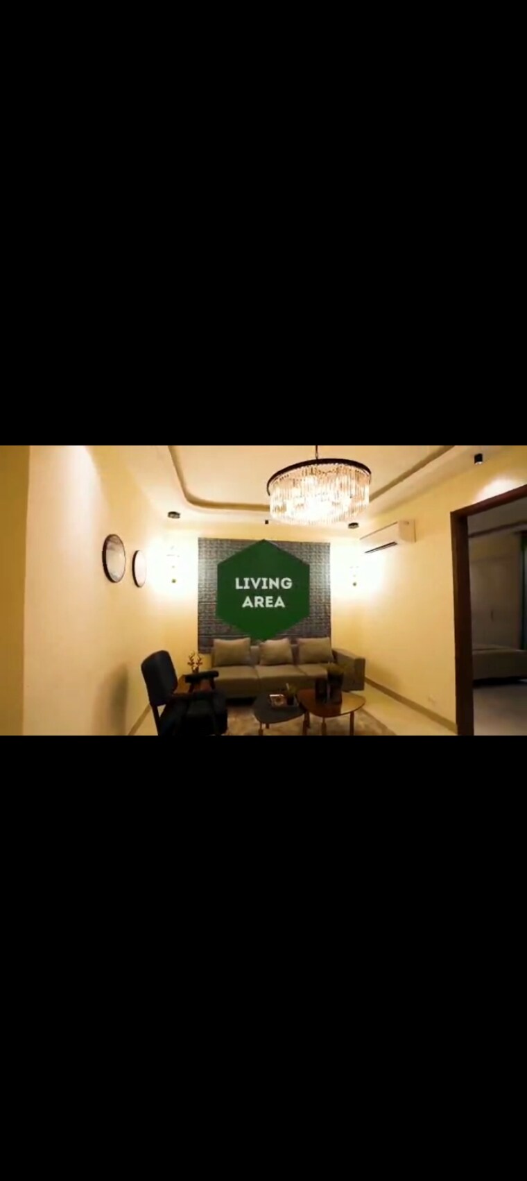 Living Room, motia-harmony-greens 2 Bedroom 1412 Sq.Ft. Apartment In Kishanpura Zirakpur 9428934
