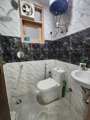 Bathroom in 2 BHK Builder Floor at Chattarpur – for Rent