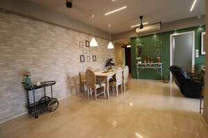 Living Room in 3 BHK Apartment at Lodha Sterling, Kolshet Road – for Rent