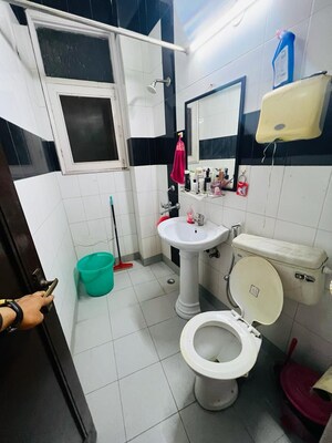 Bathroom in 3 BHK Builder Floor at Panchsheel Park – for Rent