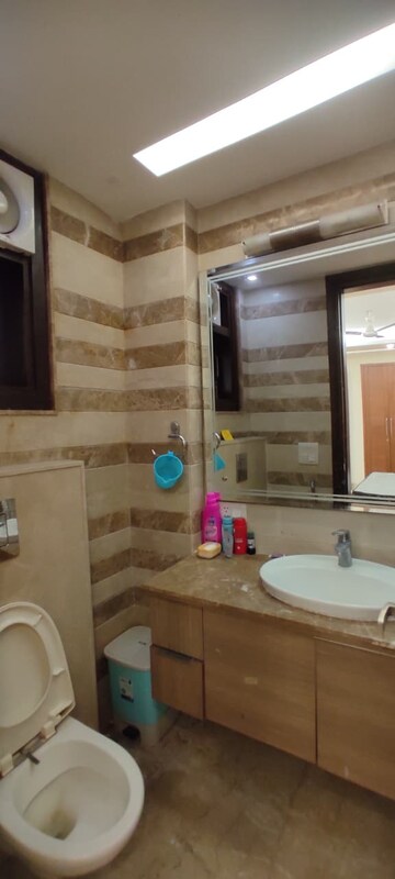 Bathroom in 3 BHK Builder Floor at Safdarjung Enclave – for Rent