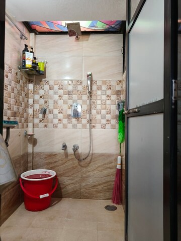Bathroom in 1 BHK Apartment at Sadguru Garden CHS, Ghodbunder Road – for Sale