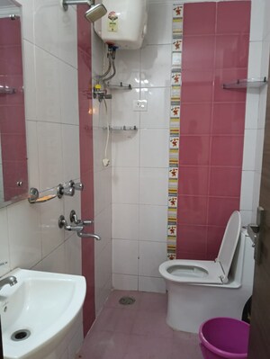 Bathroom in 3 BHK Builder Floor at Paryavaran Complex – for Rent