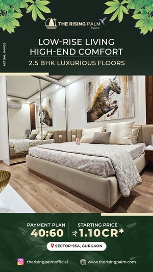 Bedroom in 3 BHK Apartment at Silverglades Hightown, Sushant Lok I – for Sale