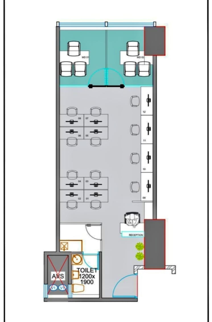 Floor Plan, bhoomi-9-business-bay Commercial Office Space 470 Sq.Ft. In Malad West Mumbai 9431614
