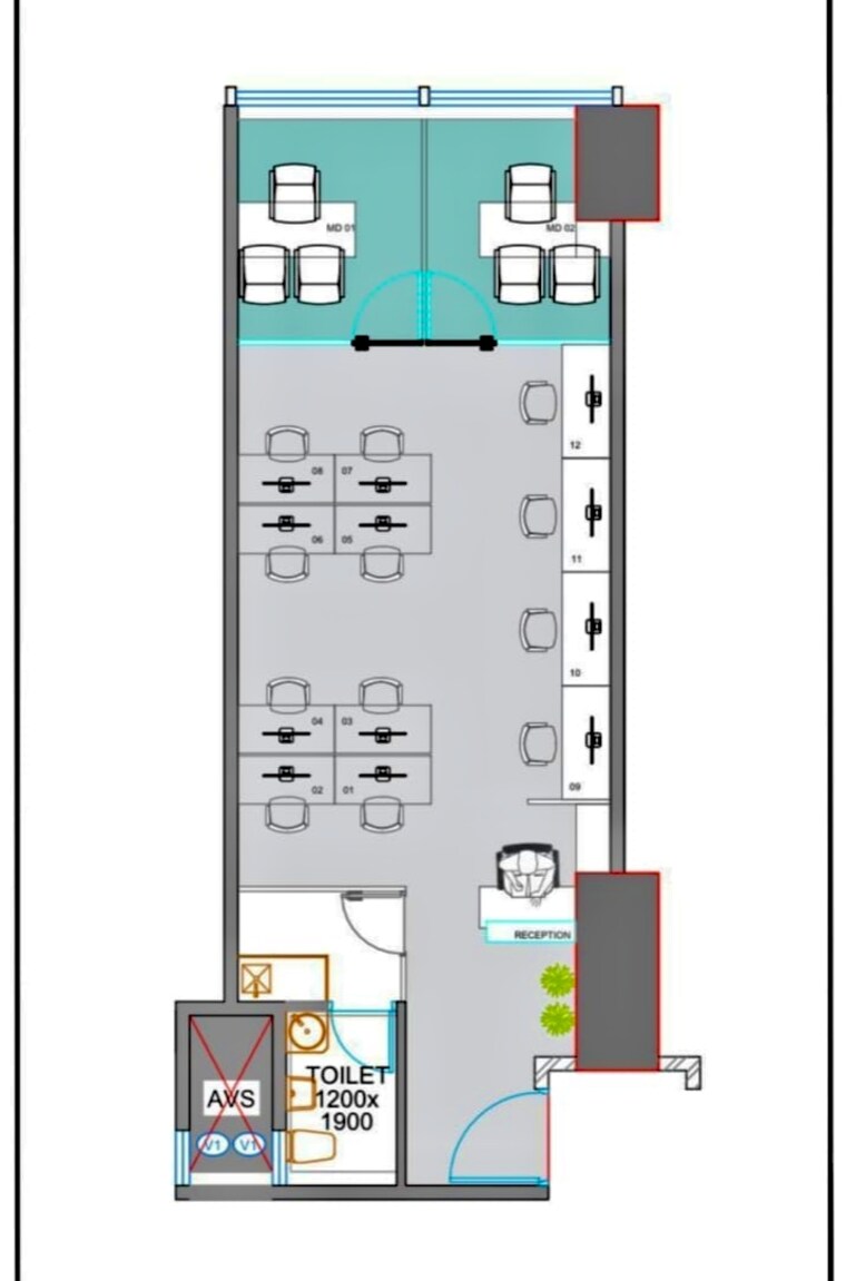 Floor Plan, bhoomi-9-business-bay Commercial Office Space 470 Sq.Ft. In Malad West Mumbai 9431614