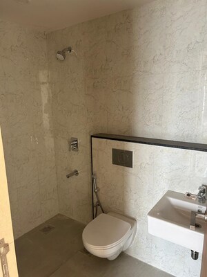 Bathroom in 3 BHK Apartment at Lodha World View, Worli – for Rent