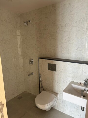 Bathroom in 3 BHK Apartment at Lodha World View, Worli – for Rent