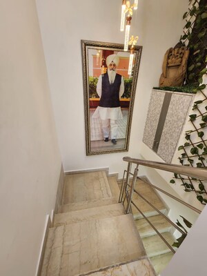 Staircase in 4 BHK Builder Floor at Malviya Nagar – for Sale