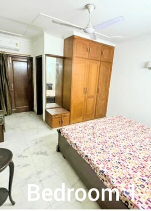 Bedroom in 3 BHK Builder Floor at Safdarjung Enclave – for Rent