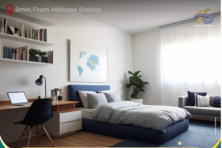 Bedroom, ekdant-9-meraki 1 Bedroom 321 Sq.Ft. Apartment In Shedung Navi Mumbai 9433649