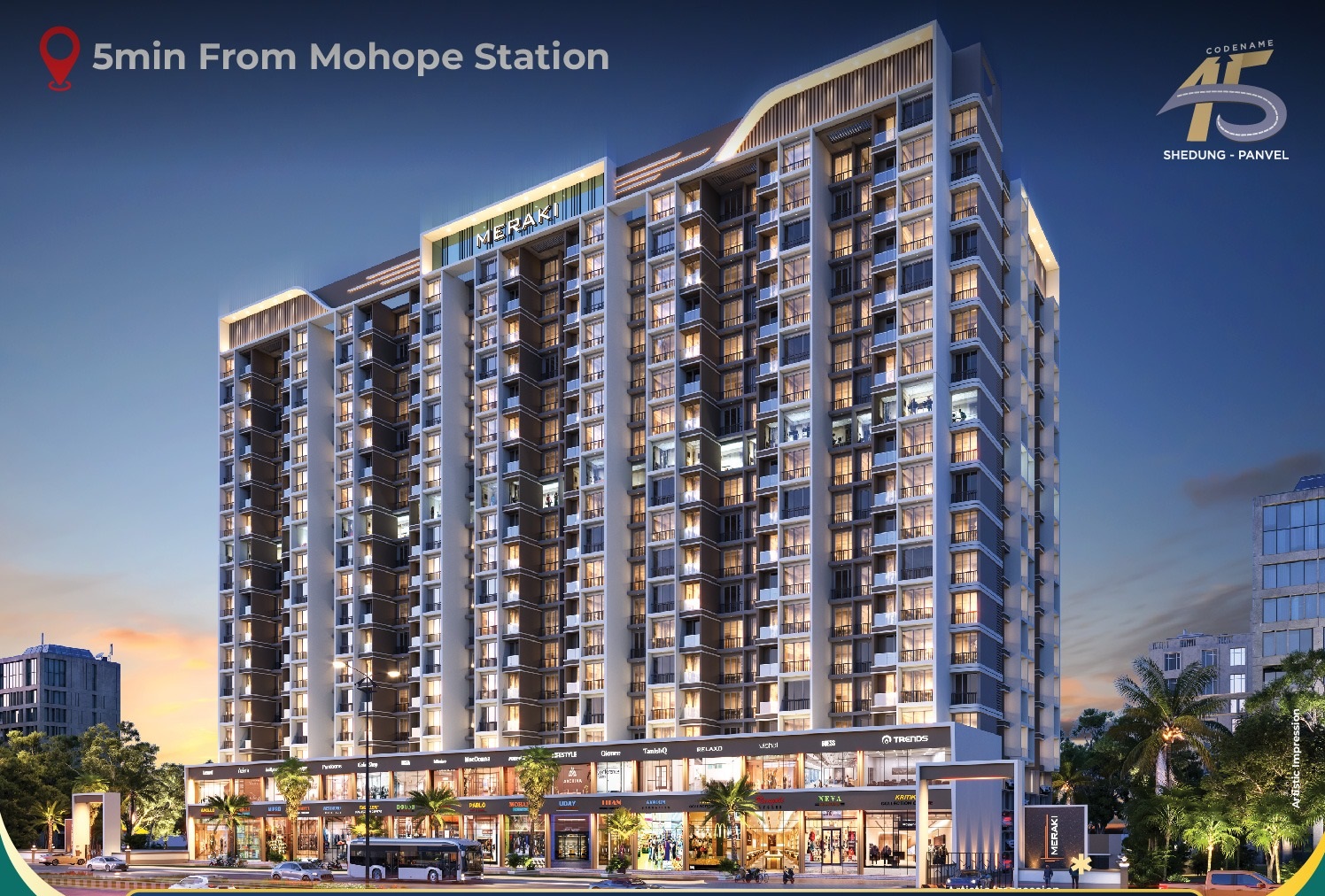 1 BHK + Pooja Room 321 Sq.Ft. Apartment in Ekdant 9 Meraki