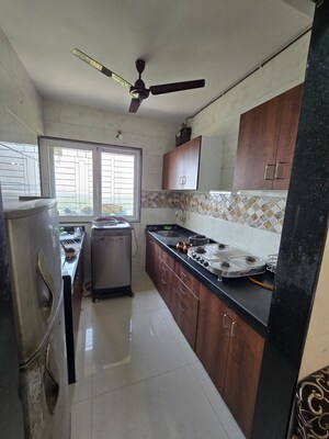 Kitchen in 3 BHK Apartment at Shanti Green Palms, Ghansoli – for Rent