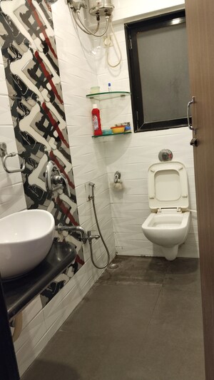 Bathroom in 2 BHK Apartment at Atlanta Heights, Prabhadevi – for Rent