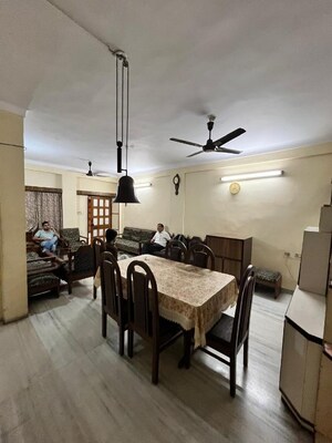 Dining area in 3 BHK Apartment at Satguru Heights, Gulmohar Colony – for Rent