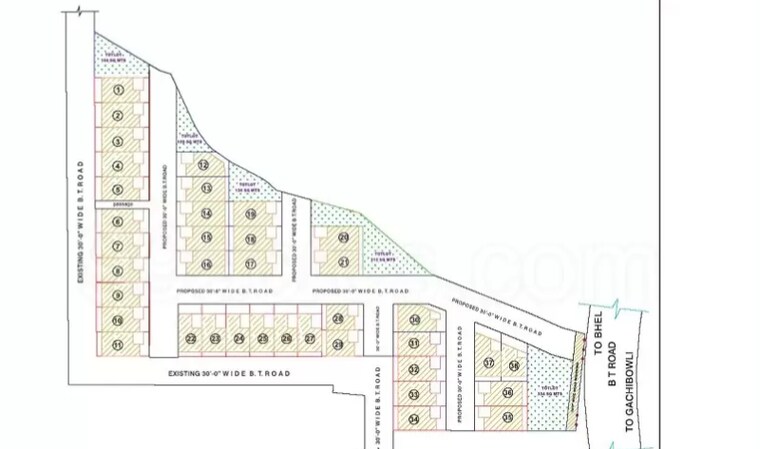 Master Plan, legend-marigold 4 Bedroom 2681 Sq.Ft. Villa In Gachibowli Hyderabad 9435111