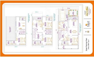 Floor Plan in 4 BHK Villa at Legend Marigold, Gachibowli – for Sale