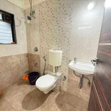 Attached Bathroom in 2 BHK Apartment at Vedant Sumeet Elegance 360, Manpada – for Rent