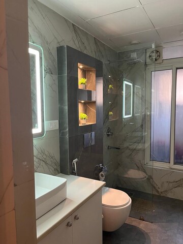 Bathroom in 3 BHK Apartment at Prateek Grand City, Siddharth Vihar – for Rent