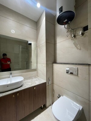 Bathroom in 3 BHK Builder Floor at Chittaranjan Park – for Rent