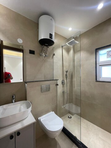 Bathroom in 3 BHK Builder Floor at Chittaranjan Park – for Rent