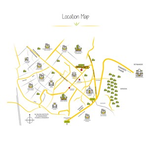 2 BHK Apartment – Map Location View at JP North Barcelona, Mira Road - for Rent