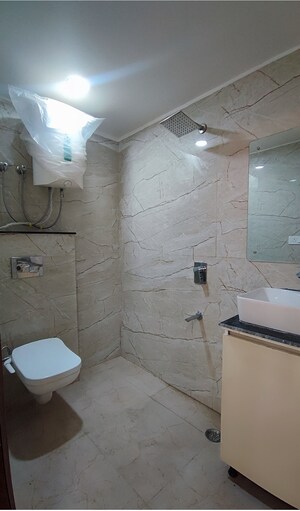 Bathroom in 4 BHK Builder Floor at Chattarpur – for Rent