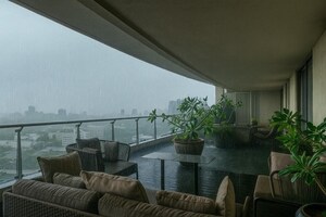 Balcony in 4 BHK Apartment at Ahuja Towers, Prabhadevi – for Rent