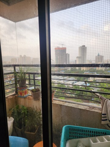 Balcony in 2.5 BHK Apartment at Neelkanth Palms, Kapur Bawdi – for Rent