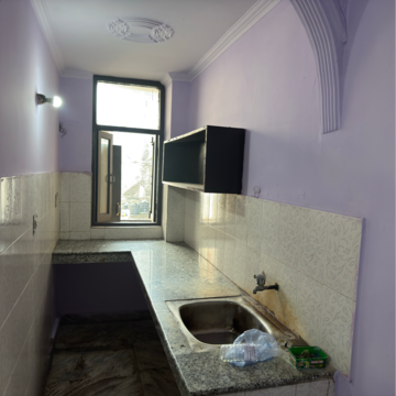 Kitchen in 1.5 BHK Builder Floor at New Ashok Nagar – for Rent