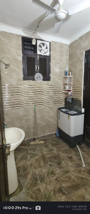 Bathroom in 4 BHK Builder Floor at Srishti Greenfield Homes, Green Fields Colony – for Sale