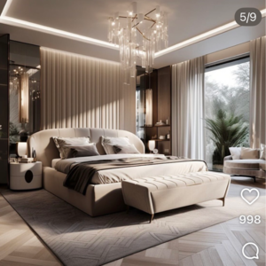 Bedroom in 4 BHK Builder Floor at Vasant Vihar – for Sale