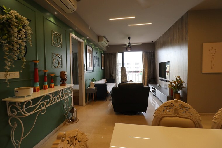 Living Room, lodha-sterling 3 Bedroom 1266 Sq.Ft. Apartment In Kolshet Road Thane 9441719