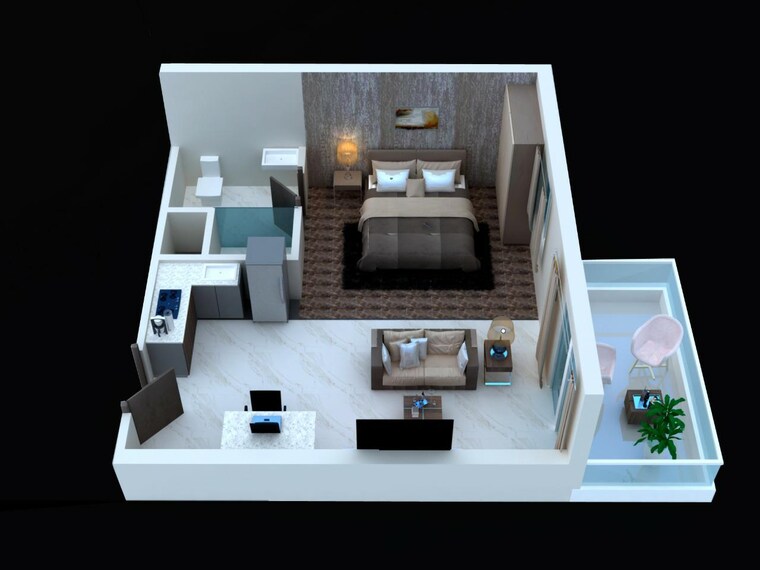 undefined, livon-studios Studio 560 Sq.Ft. Apartment In Bongloor Hyderabad 9441784