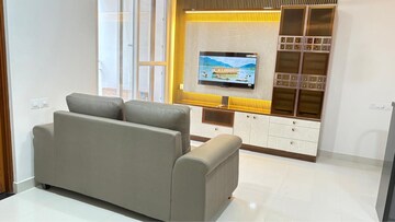 Living Room in 1.5 BHK Apartment at Paradise At Brigade Cornerstone Utopia, Varthur – for Rent