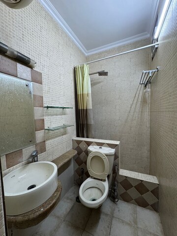 Bathroom in 3 BHK Builder Floor at Shivalik Colony – for Rent